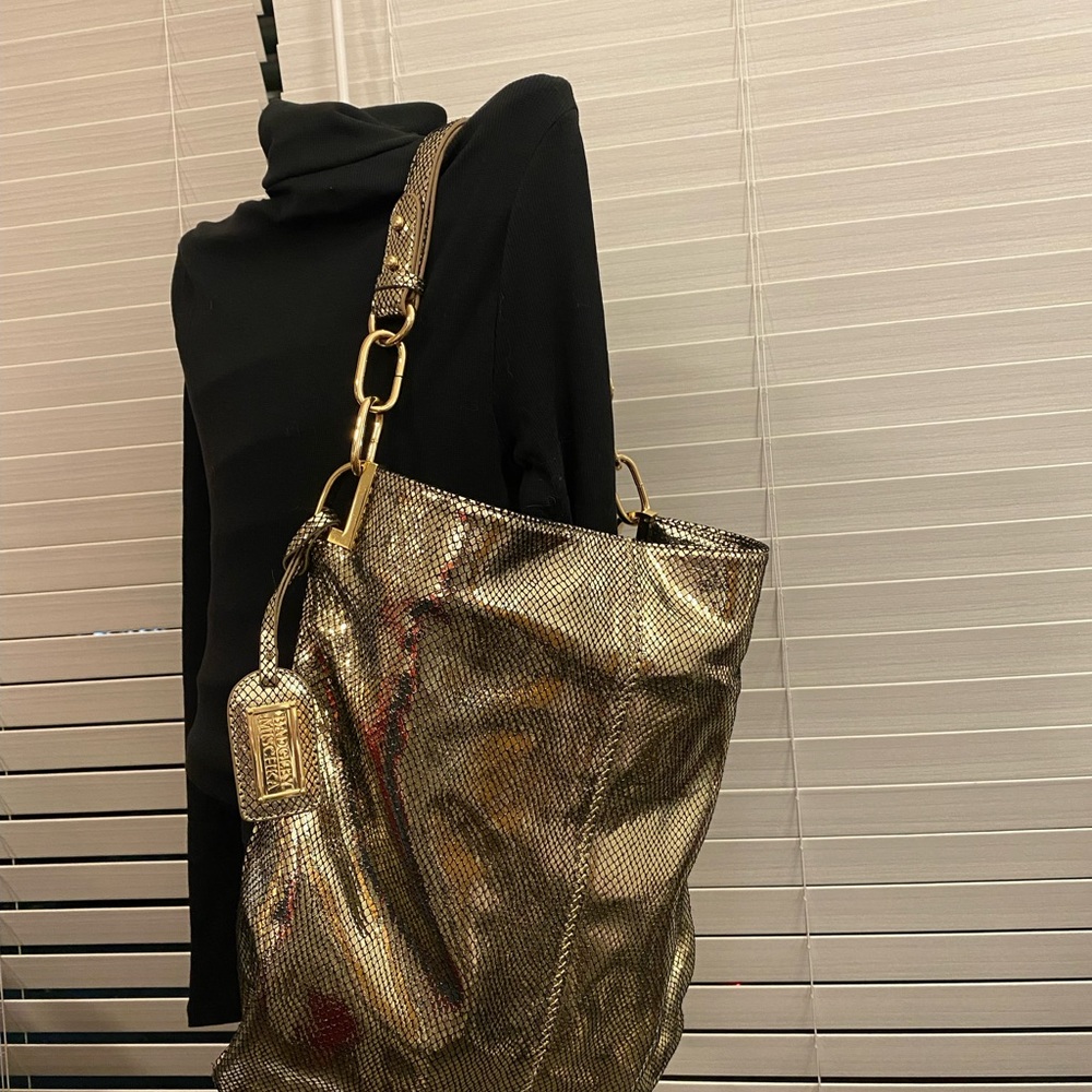 Badgley Mischa gold tote with wallet-as is